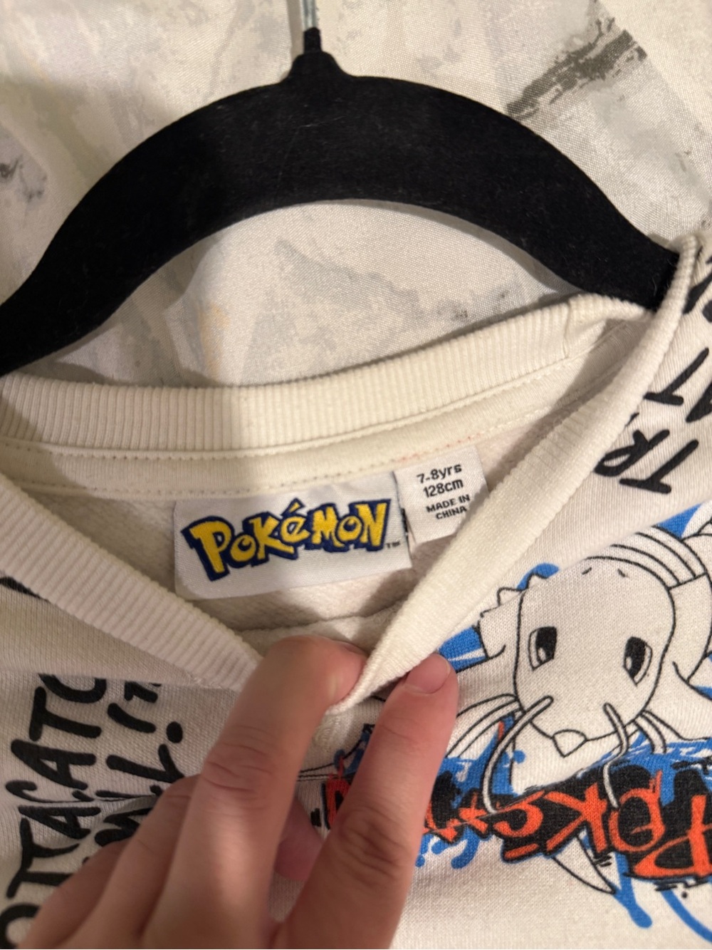 Kids White Graphic Sweatshirt Pokémon